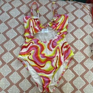 Sanctuary psychedelic abstract one piece almost new without tags Size S